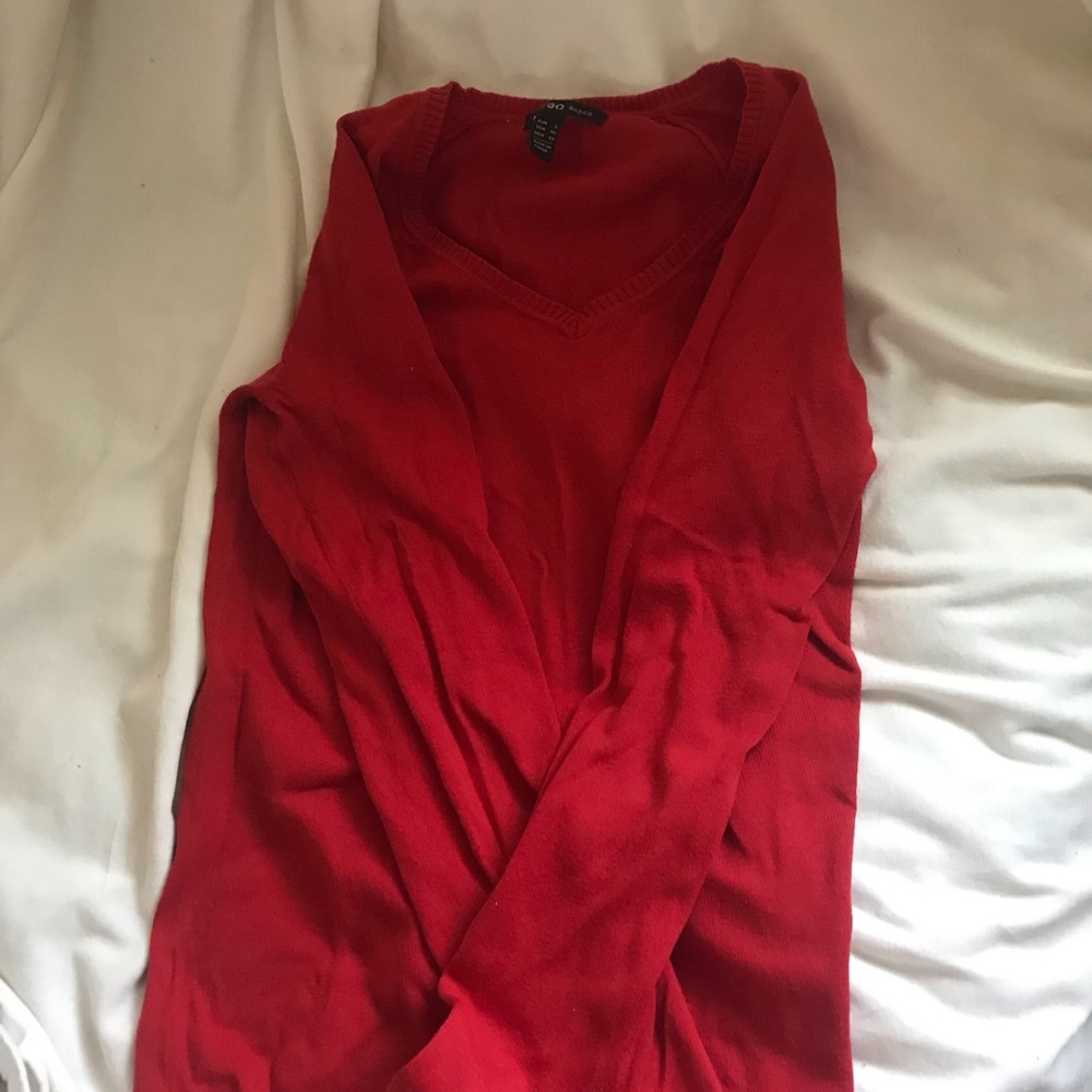 mango red sweater